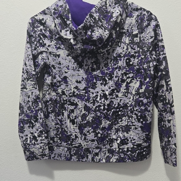 Under Armour Black and Purple Splatter Hoodie - Picture 3 of 3